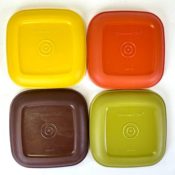 TUPPERWARE Vtg 17 Piece Kid Mini Dishes Pitcher Mug Toys Plates Cups Bowls 1970s - Picture 7 of 16